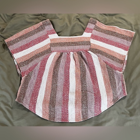 Madewell Texture and Thread Striped Butterfly Top XXS - Picture 2 of 2